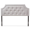 Baxton Studio Mars Modern Greyish Beige Queen Size Headboard 134-7260